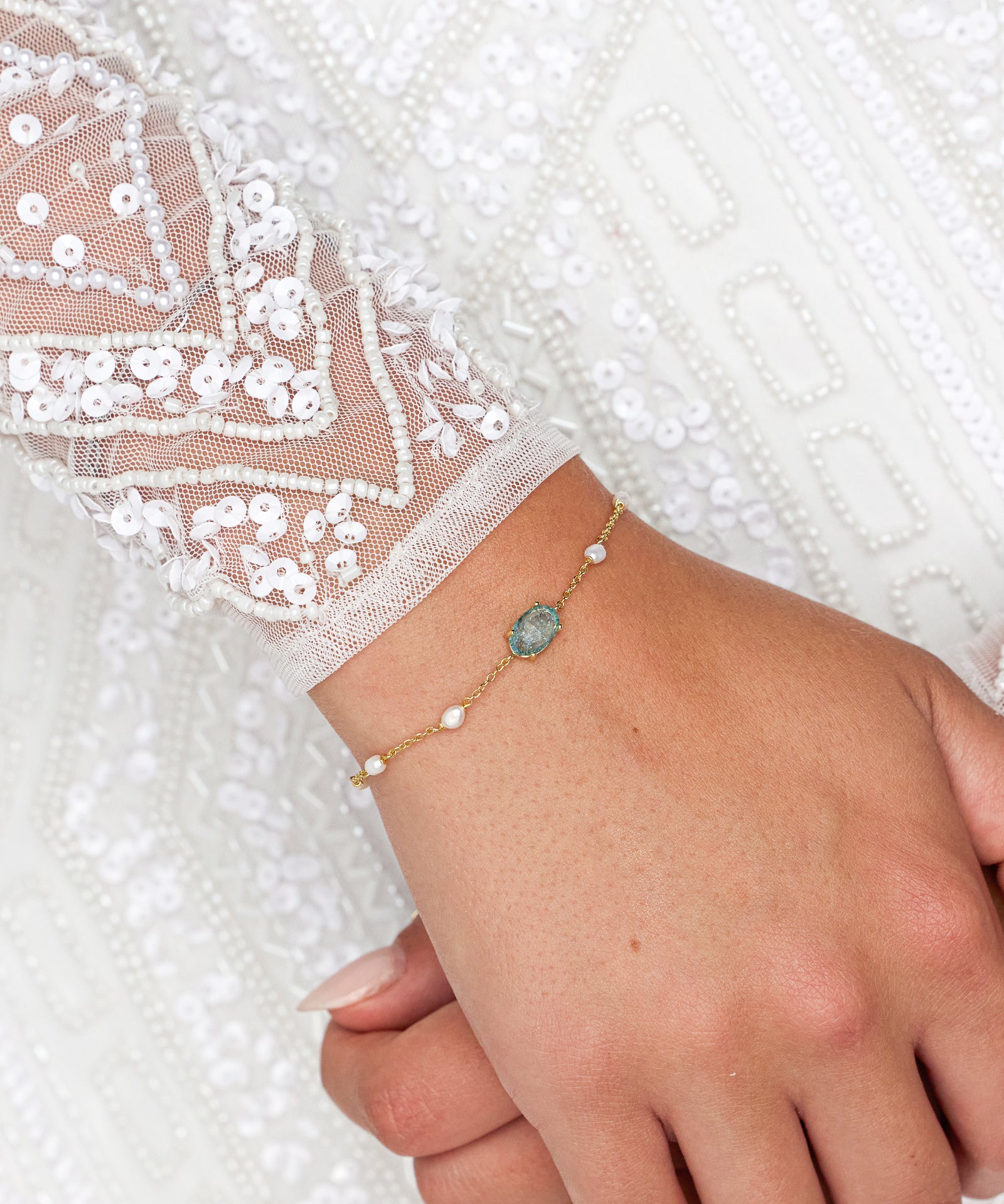 Something Blue Pearl Bracelet - Wander + Lust Jewelry