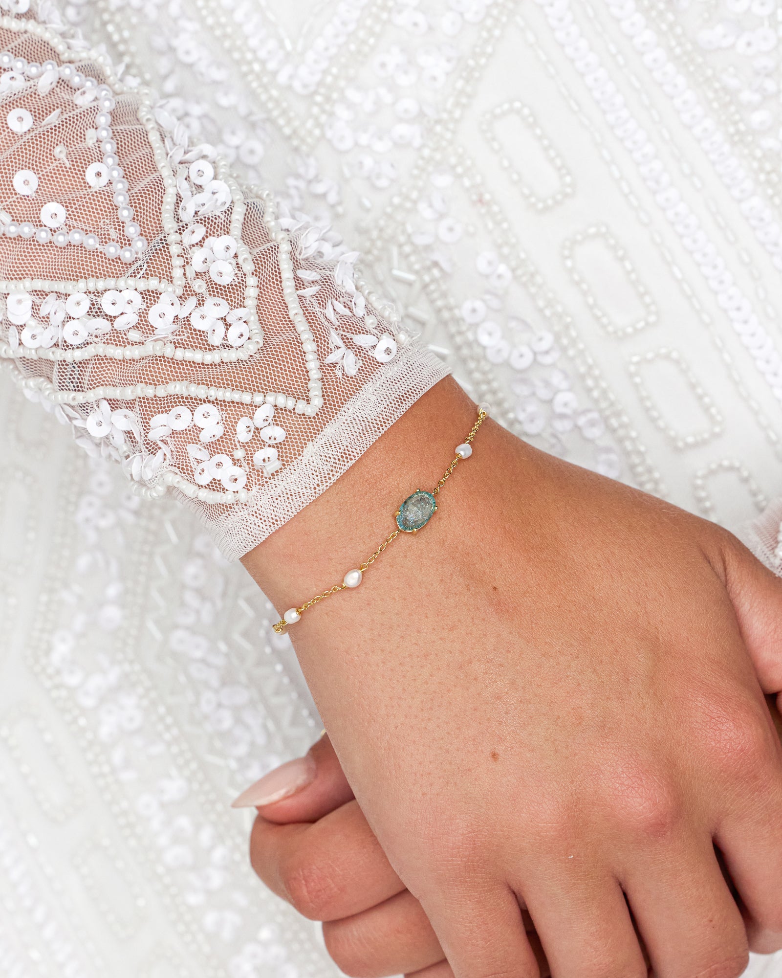 Something Blue Pearl Bracelet - Wander + Lust Jewelry