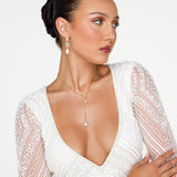 Liliana Pearl Lariat Necklace - Wander + Lust Jewelry