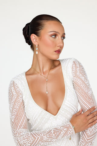 Liliana Pearl Lariat Necklace