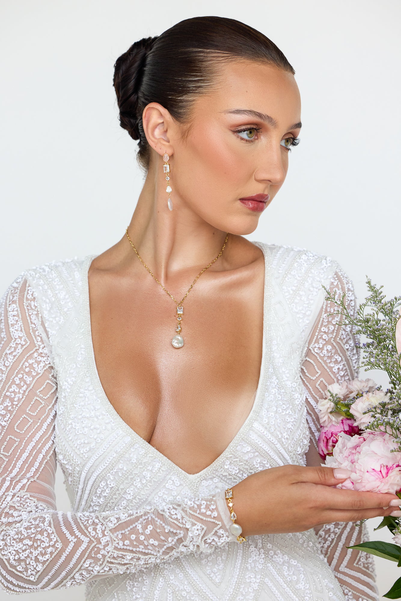 Isabelle Pearl Bridal Bracelet - Wander + Lust Jewelry