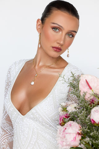 Isabelle Pearl Drop Necklace