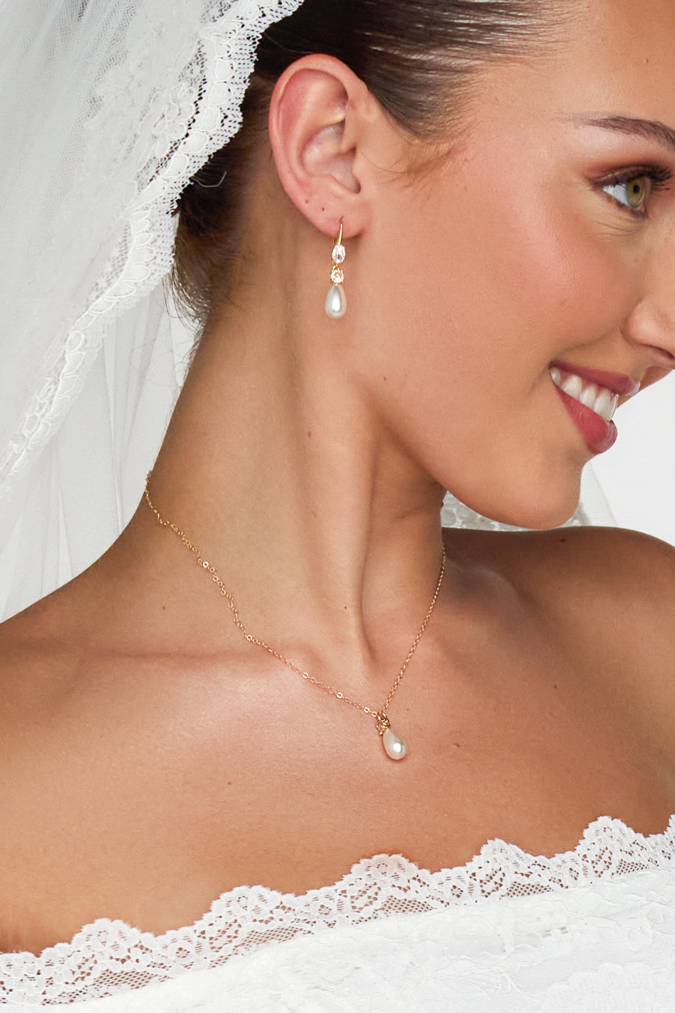 Laurel Teardrop Pearl Earrings - Wander + Lust Jewelry