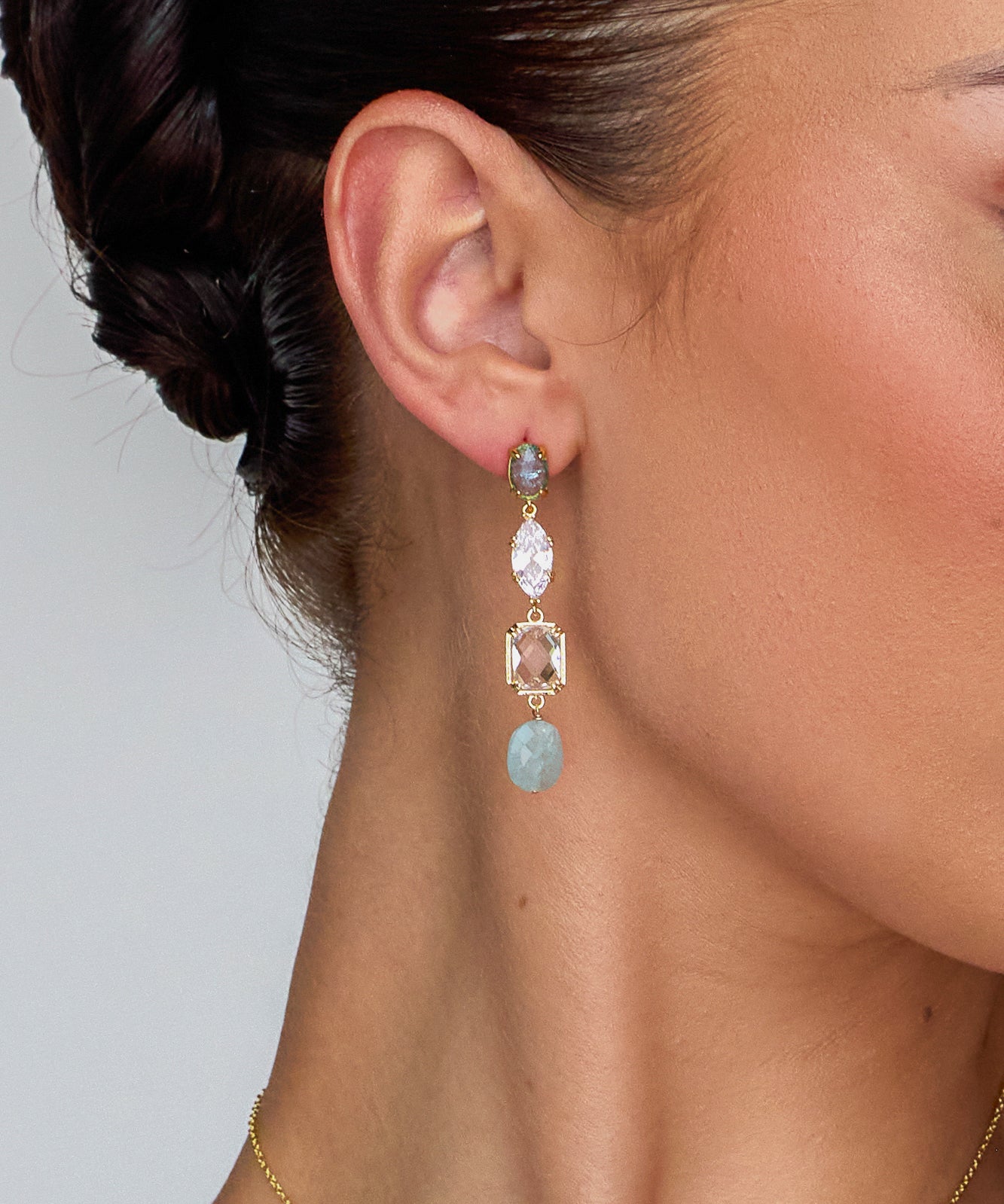 Ever After Blue Drop Bridal Earrings - Wander + Lust Jewelry