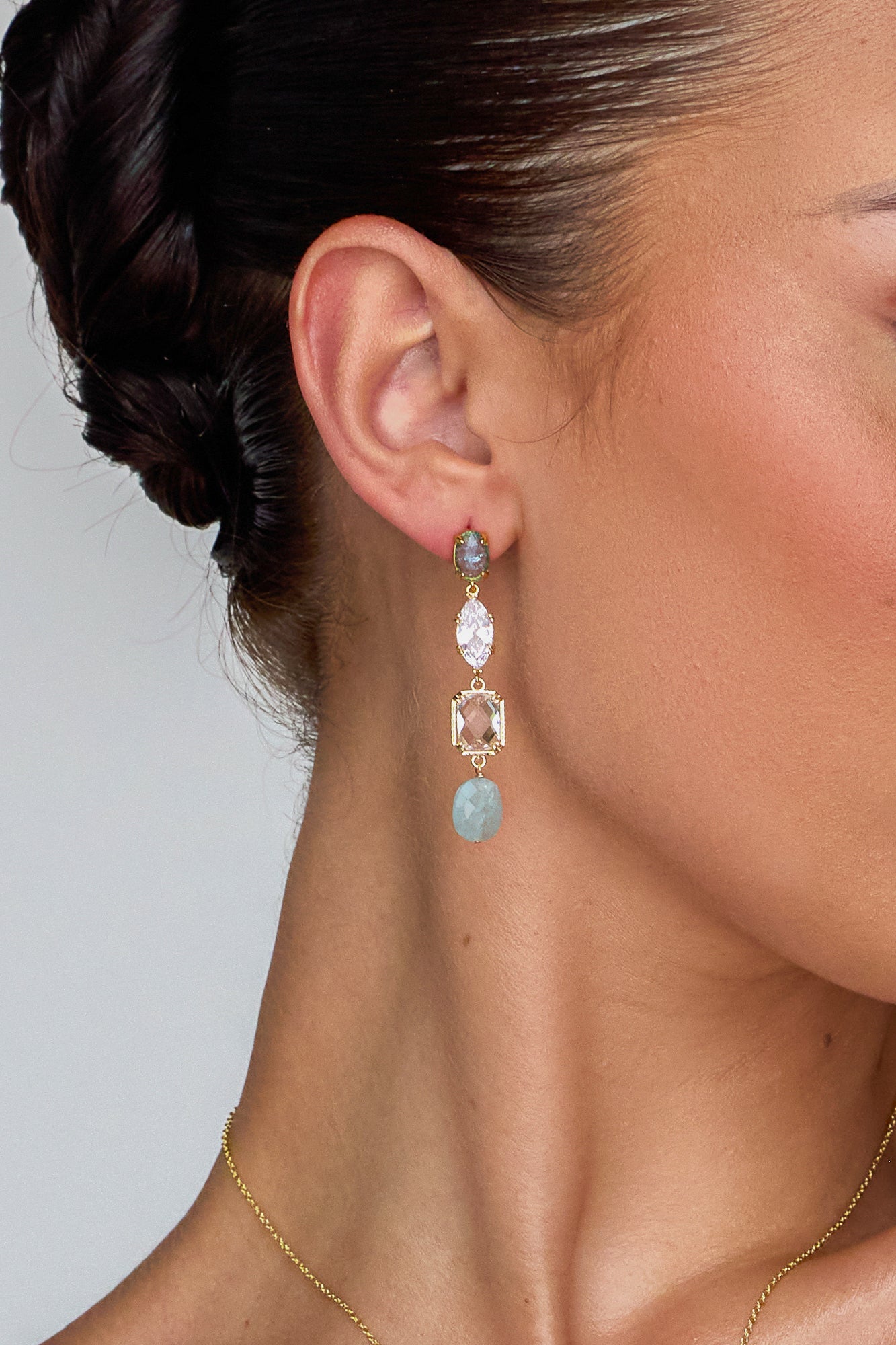 Ever After Blue Drop Bridal Earrings - Wander + Lust Jewelry