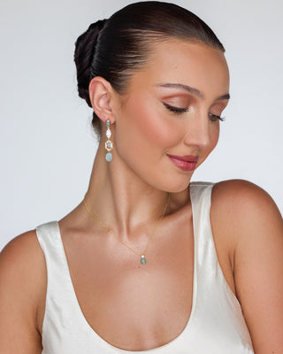 Ever After Blue Drop Bridal Earrings