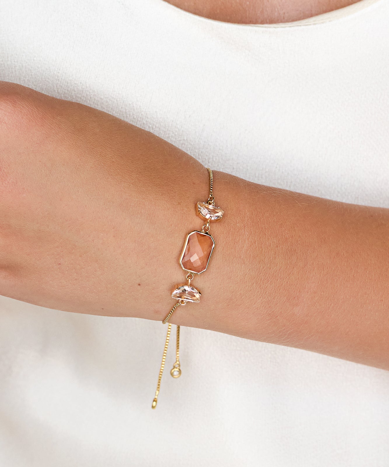 Primrose Peach Bracelet - Wander + Lust Jewelry