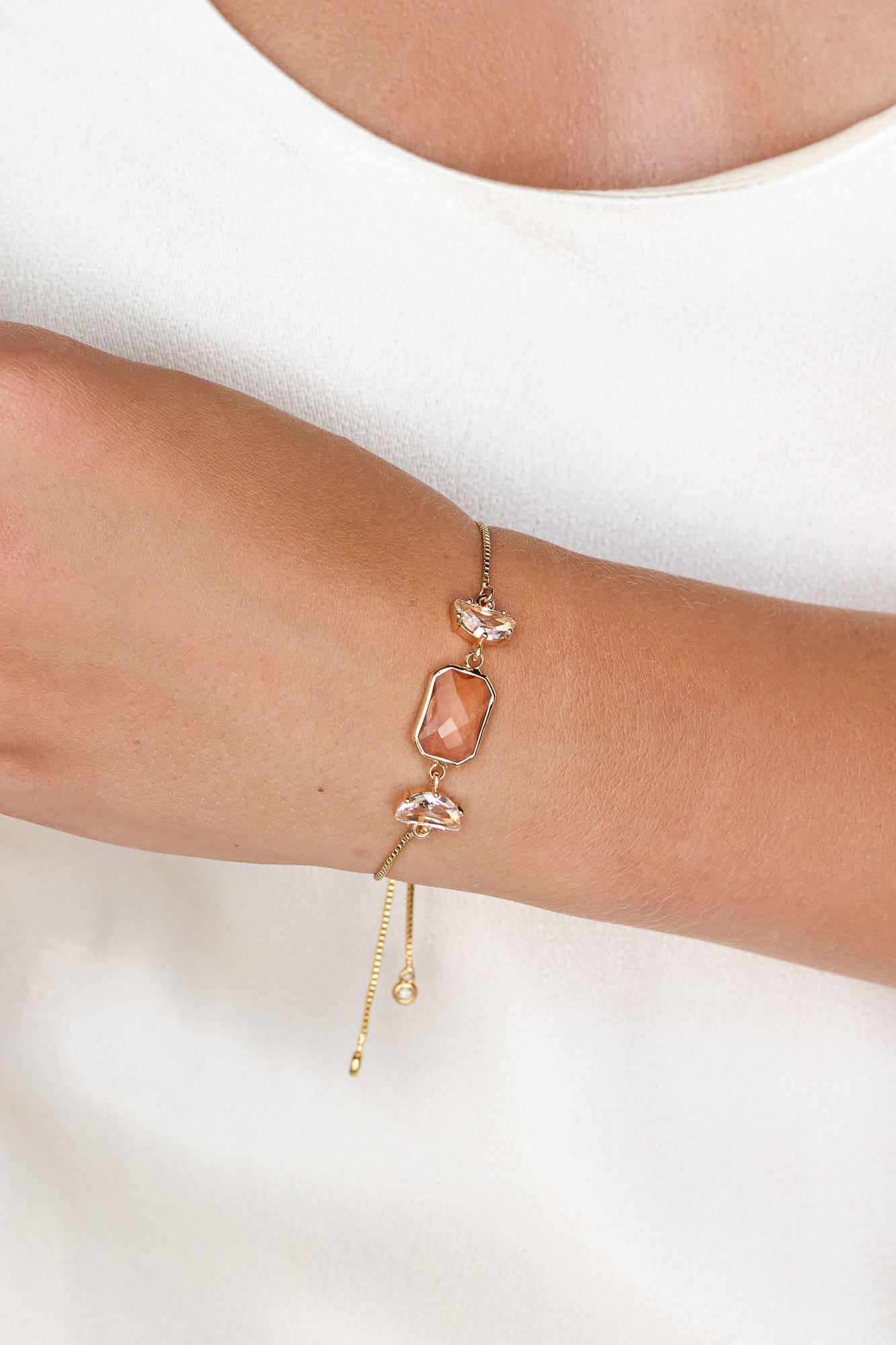 Primrose Peach Bracelet - Wander + Lust Jewelry