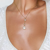 Isabelle Pearl Drop Necklace - Wander + Lust Jewelry