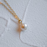 Evelyn Single Pearl Necklace - Wander + Lust Jewelry
