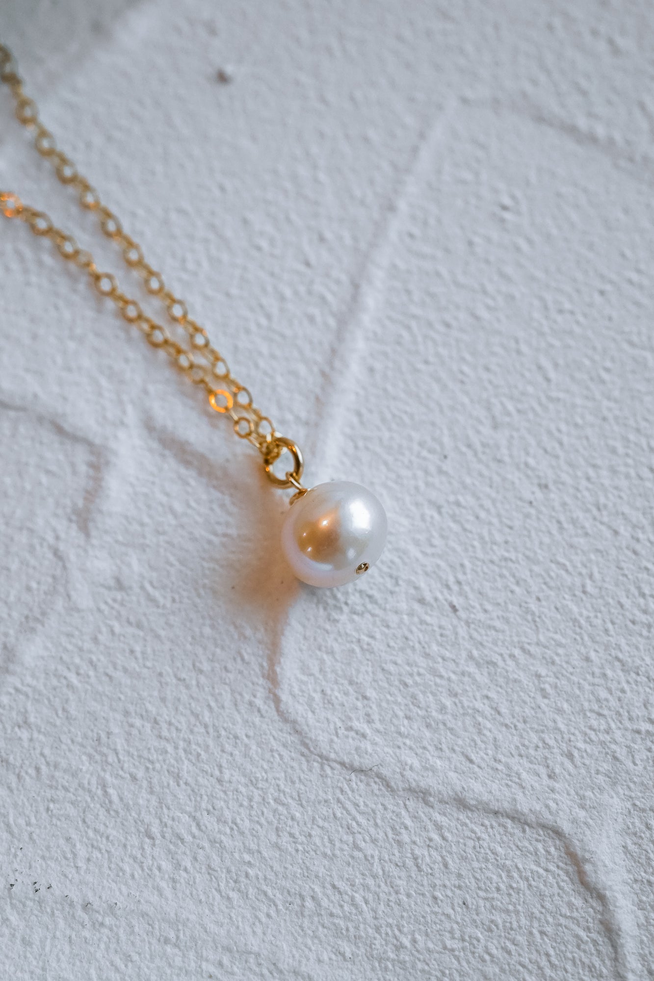 Evelyn Single Pearl Necklace - Wander + Lust Jewelry