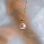 Evelyn Single Pearl Necklace - Wander + Lust Jewelry