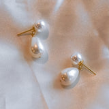 Evelyn Teardrop Pearl Earrings - Wander + Lust Jewelry