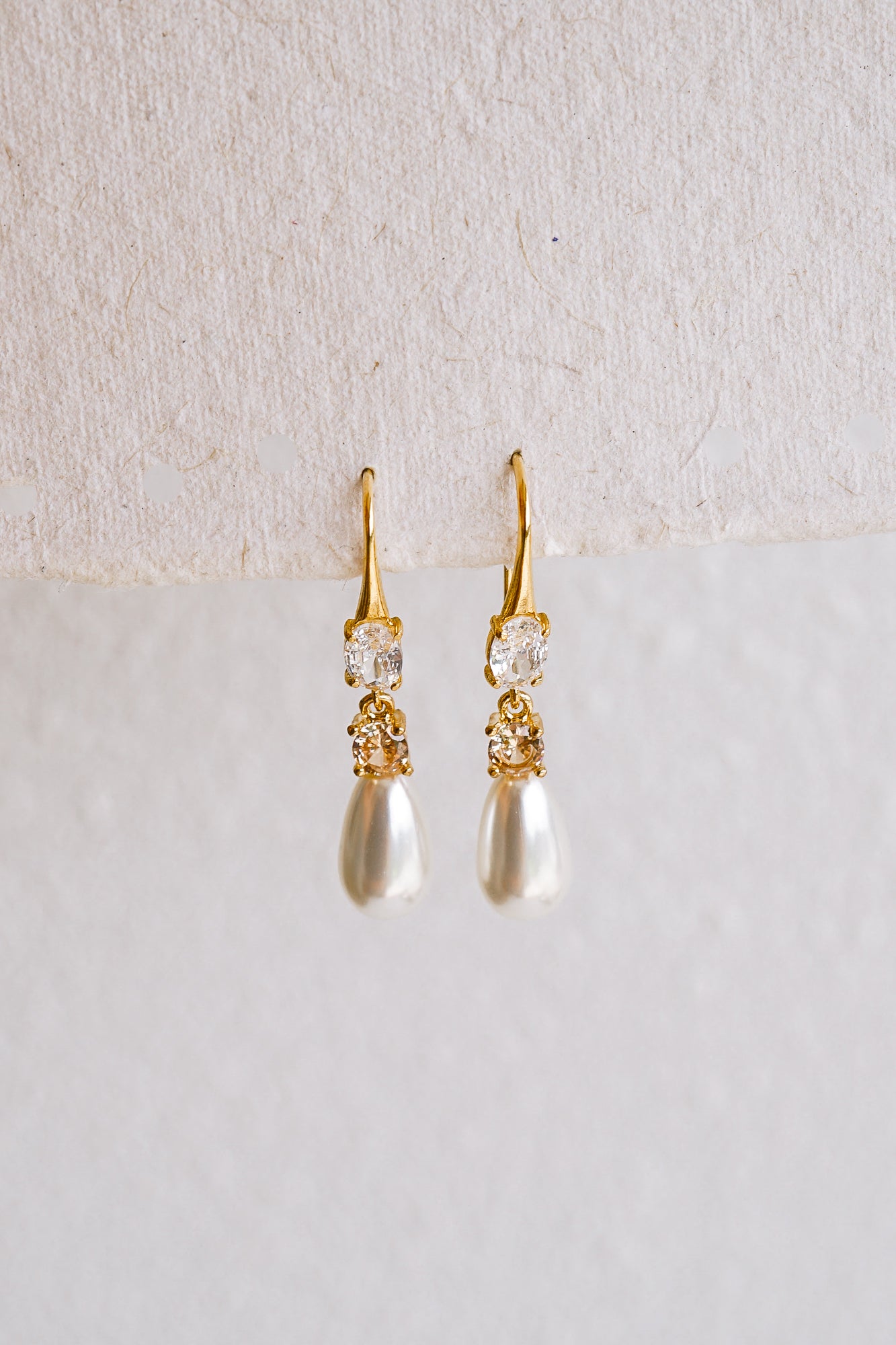 Laurel Teardrop Pearl Earrings