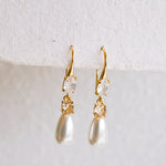 Laurel Teardrop Pearl Earrings - Wander + Lust Jewelry