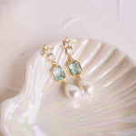 Liliana Blue & Pearl Drop Bridal Earrings - Wander + Lust Jewelry