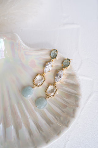 Ever After Blue Drop Bridal Earrings