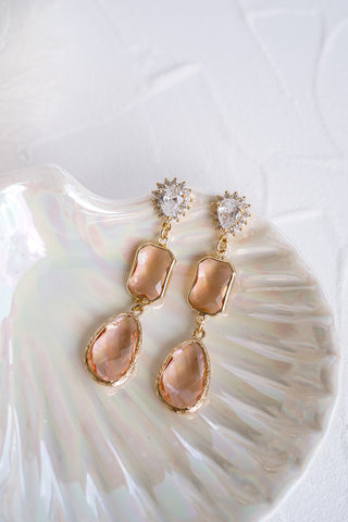 Primrose Peach Drop Earrings