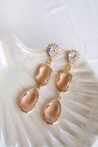 Primrose Peach Drop Earrings