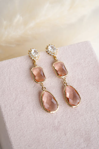 Primrose Peach Drop Earrings