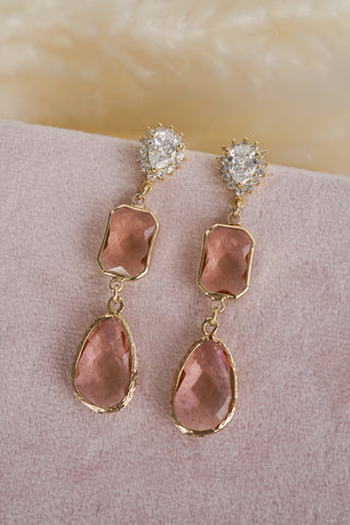 Primrose Peach Drop Earrings