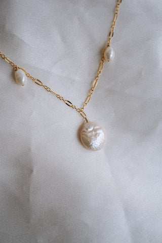 Sofia Pearl Dangle Necklace