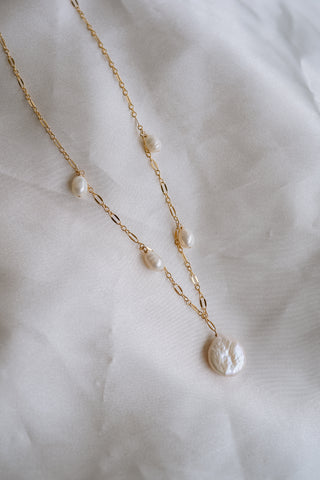 Sofia Pearl Dangle Necklace