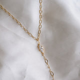 Liliana Pearl Lariat Necklace - Wander + Lust Jewelry
