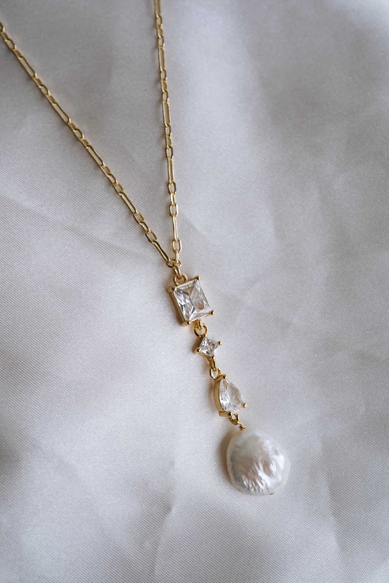 Isabelle Pearl Drop Necklace - Wander + Lust Jewelry