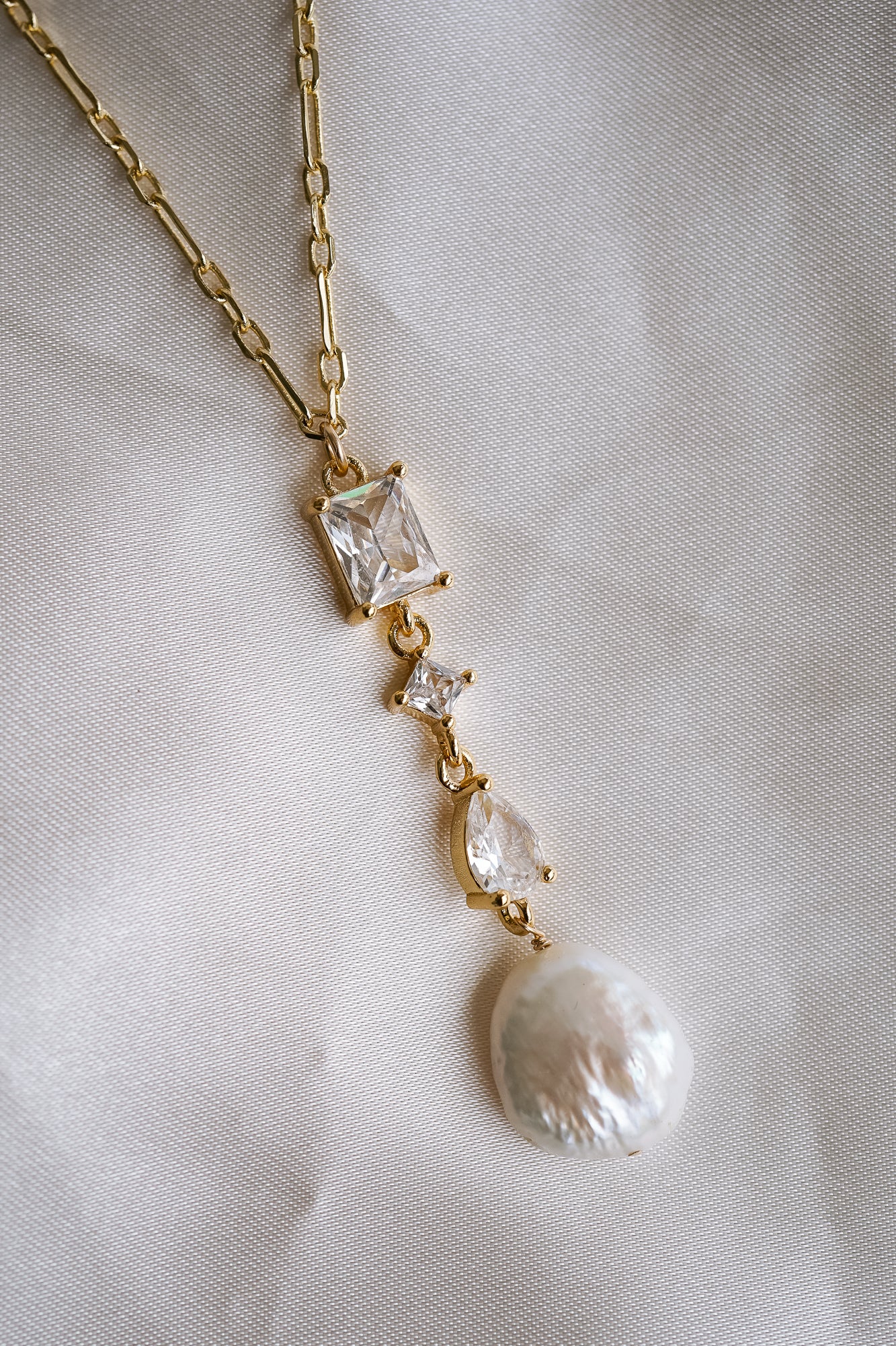 Isabelle Pearl Drop Necklace - Wander + Lust Jewelry
