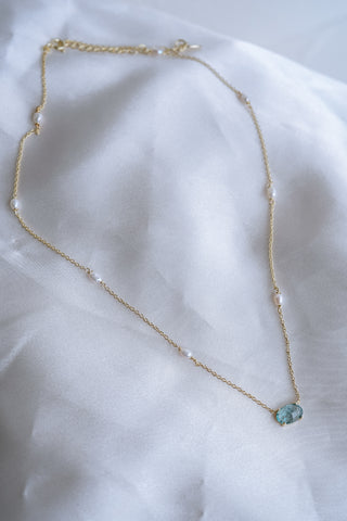 Something Blue Pearl Necklace