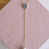 Something Blue Lariat Necklace - Wander + Lust Jewelry