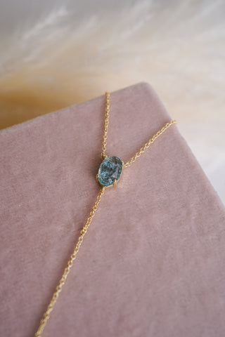 Something Blue Lariat Necklace