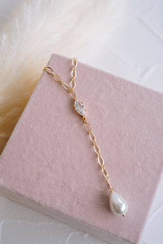 Liliana Pearl Lariat Necklace