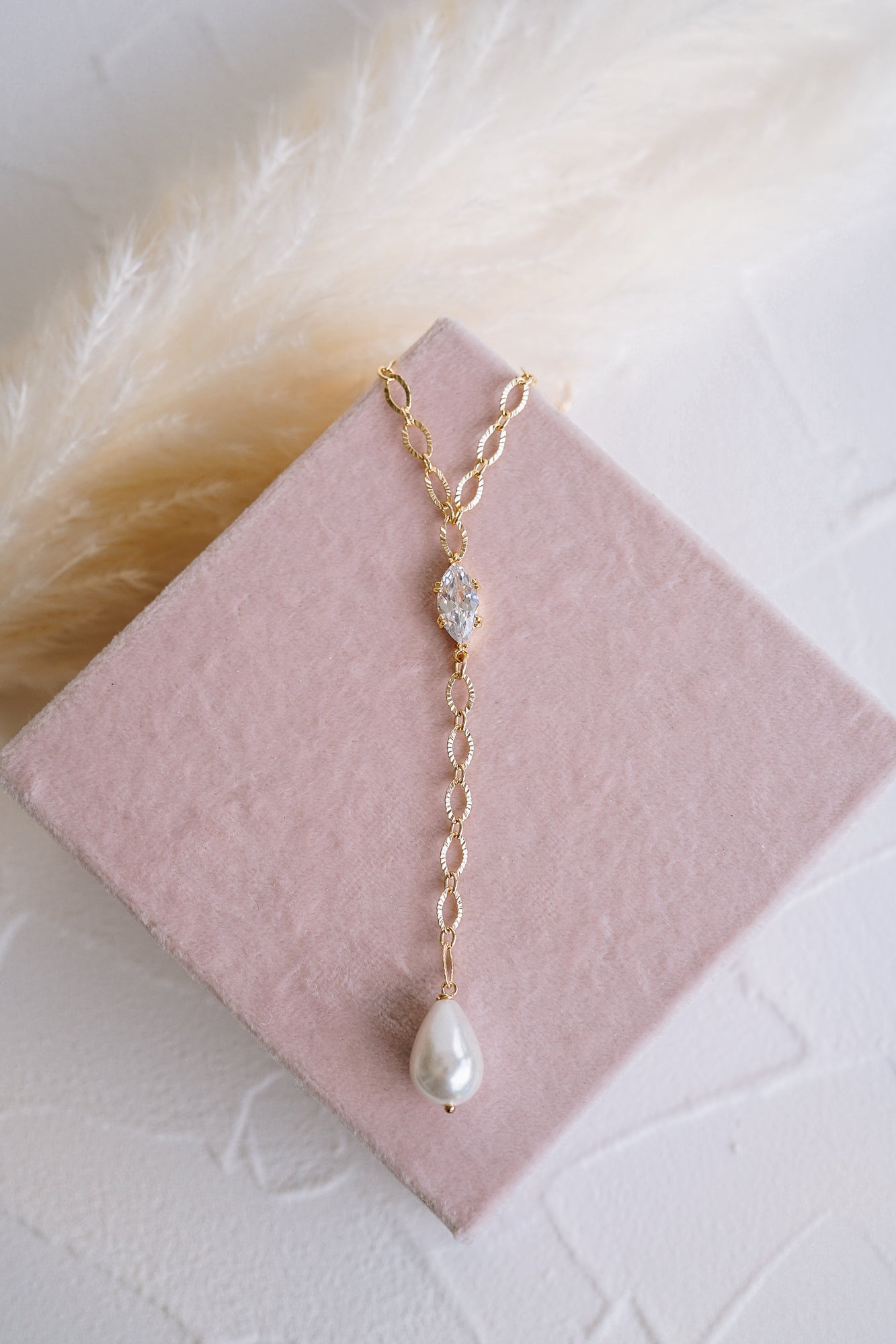 Liliana Pearl Lariat Necklace