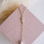 Liliana Pearl Lariat Necklace - Wander + Lust Jewelry