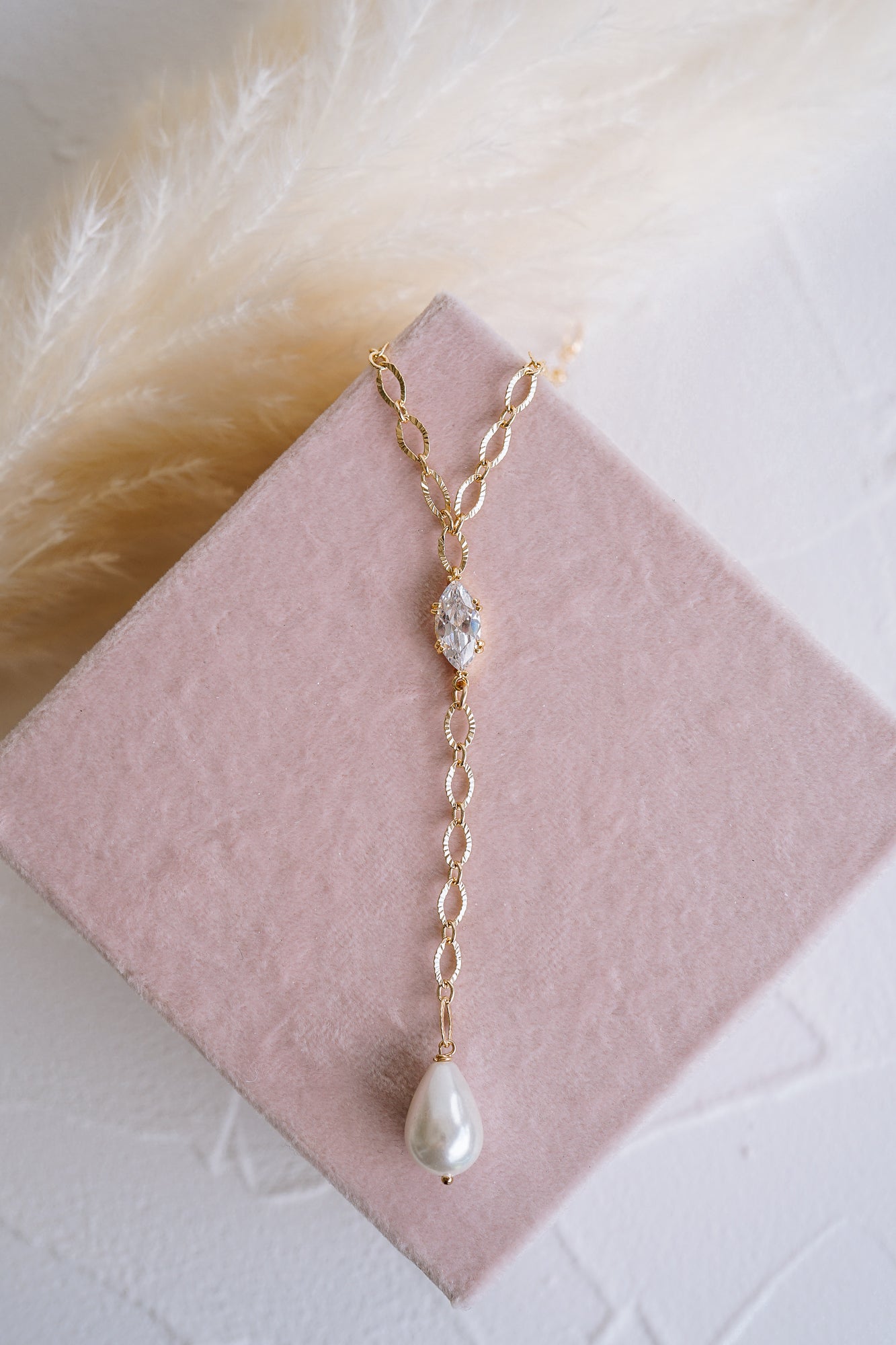 Liliana Pearl Lariat Necklace - Wander + Lust Jewelry
