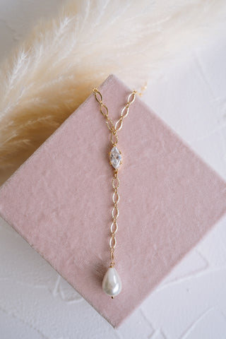 Liliana Pearl Lariat Necklace