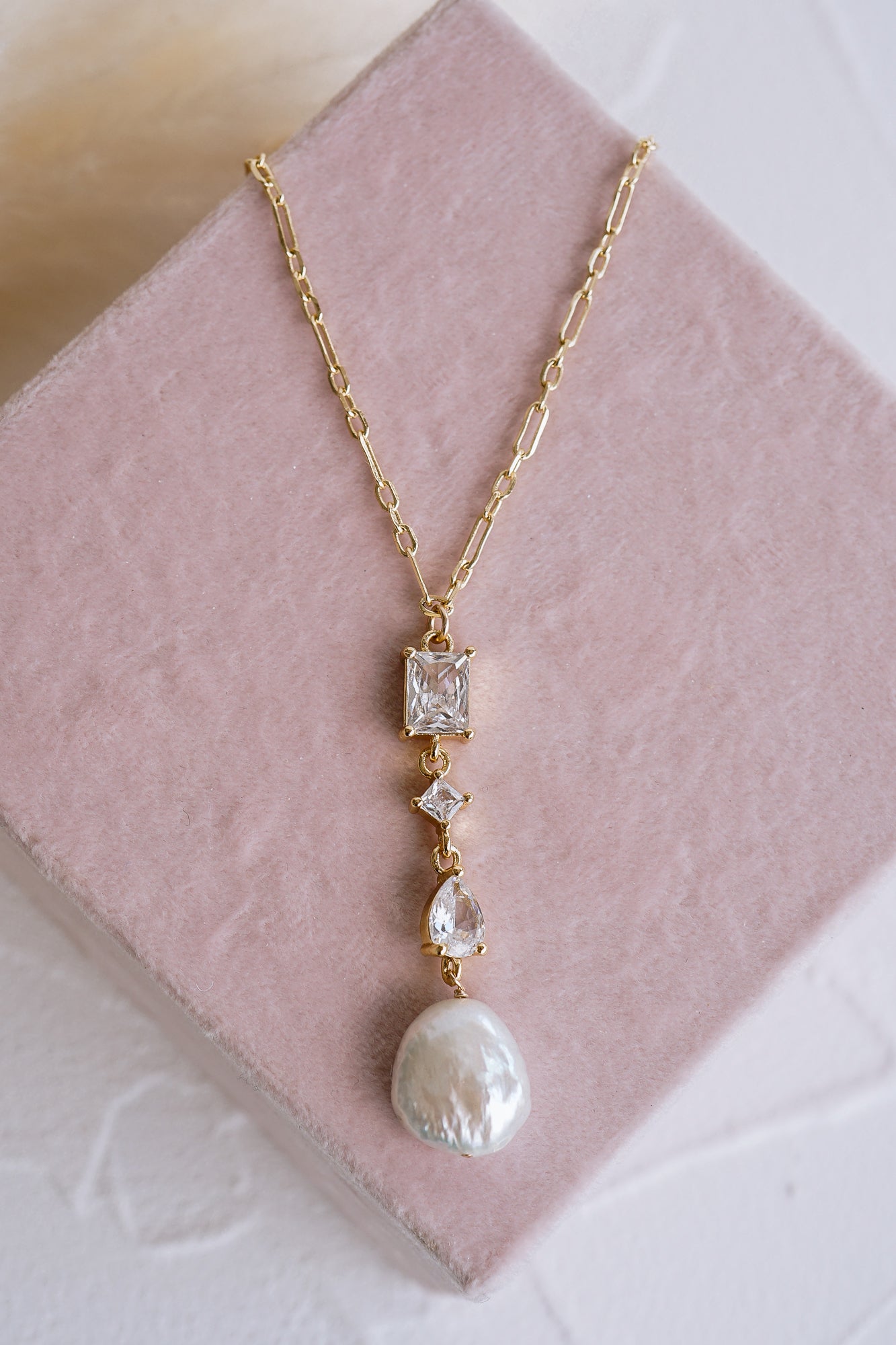Isabelle Pearl Drop Necklace - Wander + Lust Jewelry