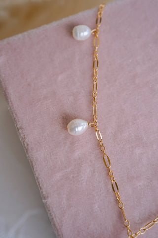 Sofia Pearl Dangle Necklace