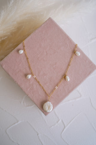 Sofia Pearl Dangle Necklace