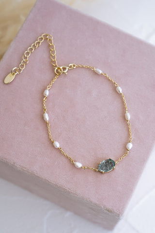 Something Blue Pearl Bracelet
