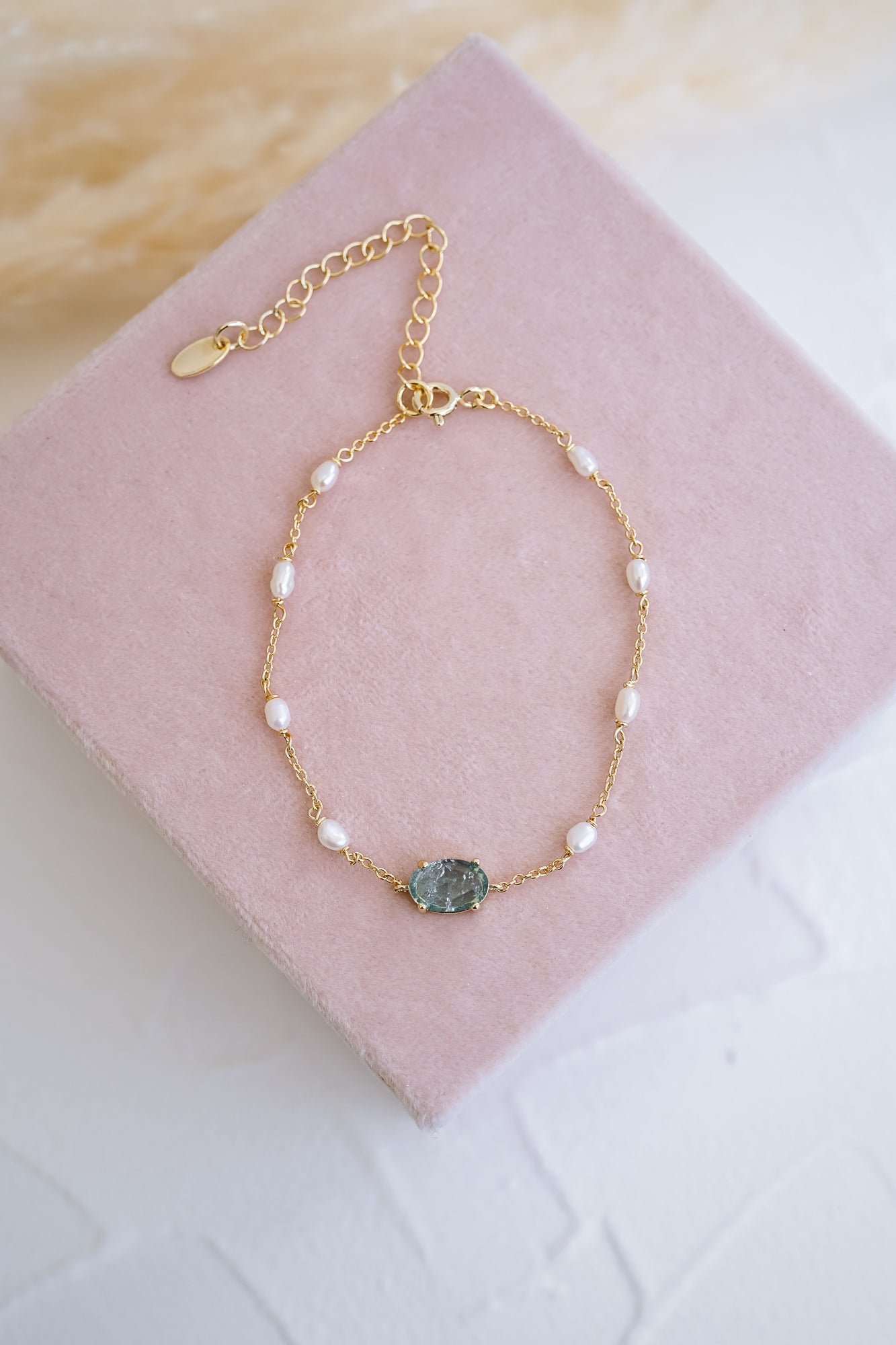 Something Blue Pearl Bracelet