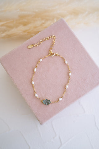 Something Blue Pearl Bracelet