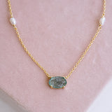 Something Blue Pearl Necklace - Wander + Lust Jewelry