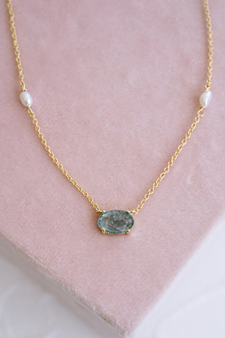 Something Blue Pearl Necklace