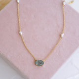 Something Blue Pearl Necklace - Wander + Lust Jewelry