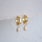 Haven Gold Pearl Hoop Earrings - Wander + Lust Jewelry