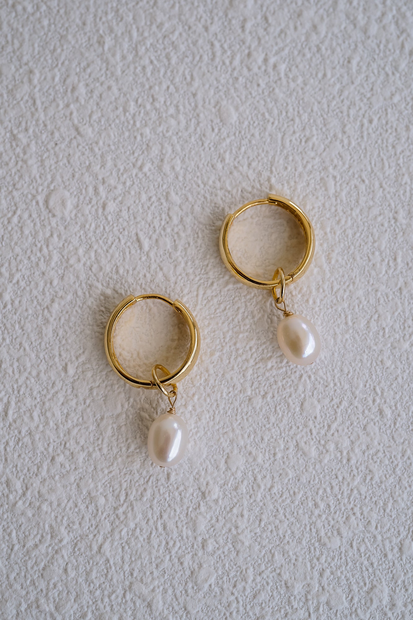 Haven Gold Pearl Hoop Earrings - Wander + Lust Jewelry