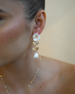 Bloom Pearl Drop Earrings